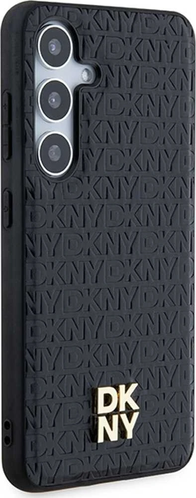 Samsung Galaxy S24 Plus DKNY Odinis Dėklas Pattern Metal Logo MagSafe (DKHMS24MPSHRPSK) juodos spalvos