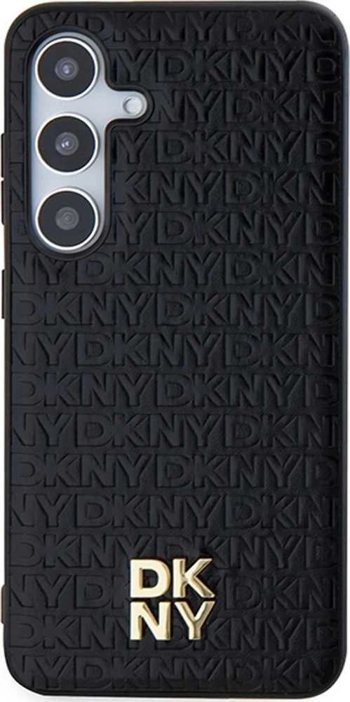 Samsung Galaxy S24 Plus DKNY Odinis Dėklas Pattern Metal Logo MagSafe (DKHMS24MPSHRPSK) juodos spalvos