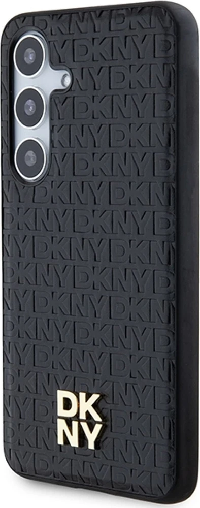 Samsung Galaxy S24 DKNY Odinis Dėklas Pattern Metal Logo MagSafe (DKHMS24SPSHRPSK) juodos spalvos