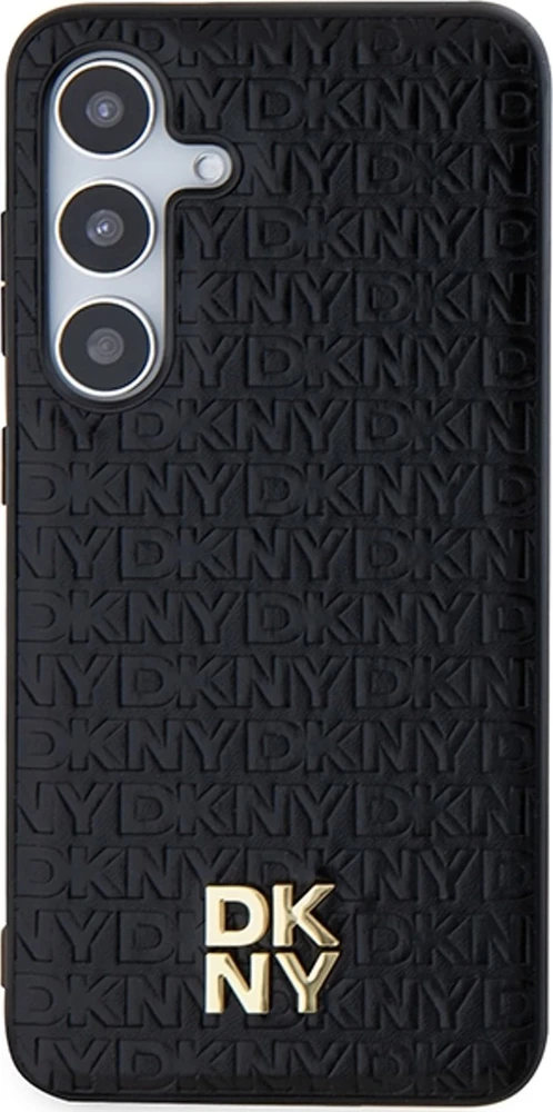Samsung Galaxy S24 DKNY Odinis Dėklas Pattern Metal Logo MagSafe (DKHMS24SPSHRPSK) juodos spalvos