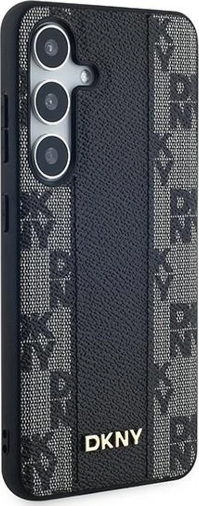 Samsung Galaxy S24 Plus DKNY Hardcase Leather Checkered Mono Pattern MagSafe (DKHMS24MPCPVSLK) dėklas telefonui juodos spalvos