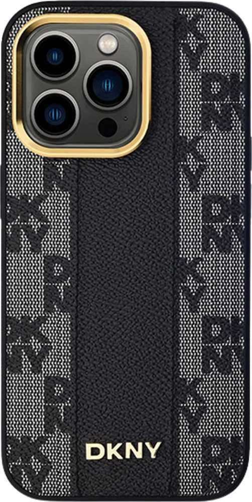 Apple iPhone 15 Pro DKNY Hardcase Leather Checkered Mono Pattern MagSafe (DKHMP15LPCPVSLK) dėklas telefonui juodos spalvos