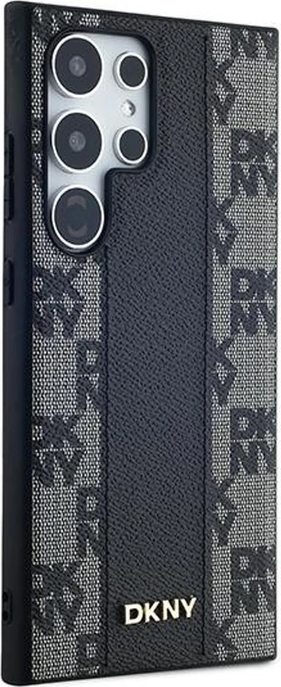 Samsung Galaxy S24 Ultra DKNY Hardcase Leather Checkered Mono Pattern MagSafe (DKHMS24LPCPVSLK) dėklas telefonui juodos spalvos