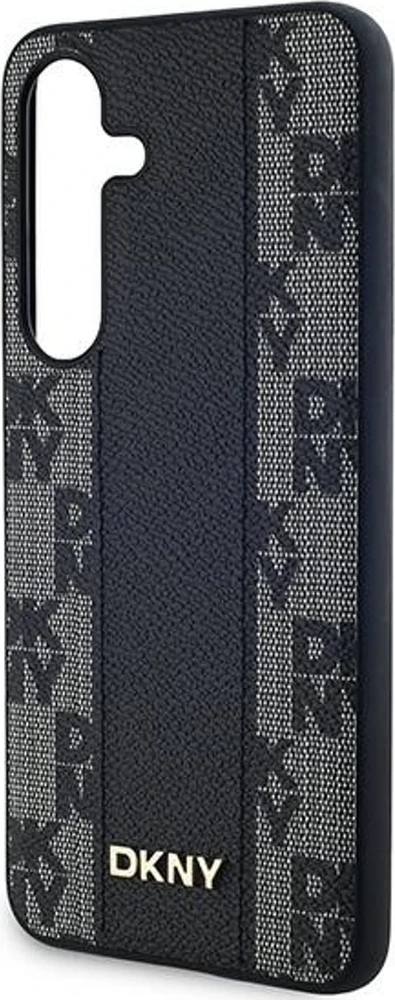 Samsung Galaxy S24 Plus DKNY Hardcase Leather Checkered Mono Pattern MagSafe (DKHMS24MPCPVSLK) dėklas telefonui juodos spalvos
