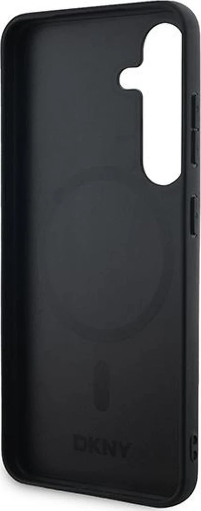 Samsung Galaxy S24 Plus DKNY Hardcase Leather Checkered Mono Pattern MagSafe (DKHMS24MPCPVSLK) dėklas telefonui juodos spalvos