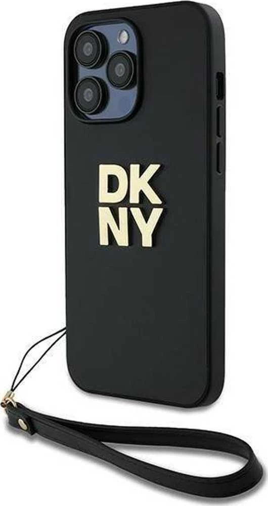 Apple iPhone 14 Pro Max DKNY Hardcase Wrist Strap Stock Logo (DKHCP14XPBSWSK) dėklas telefonui juodos spalvos