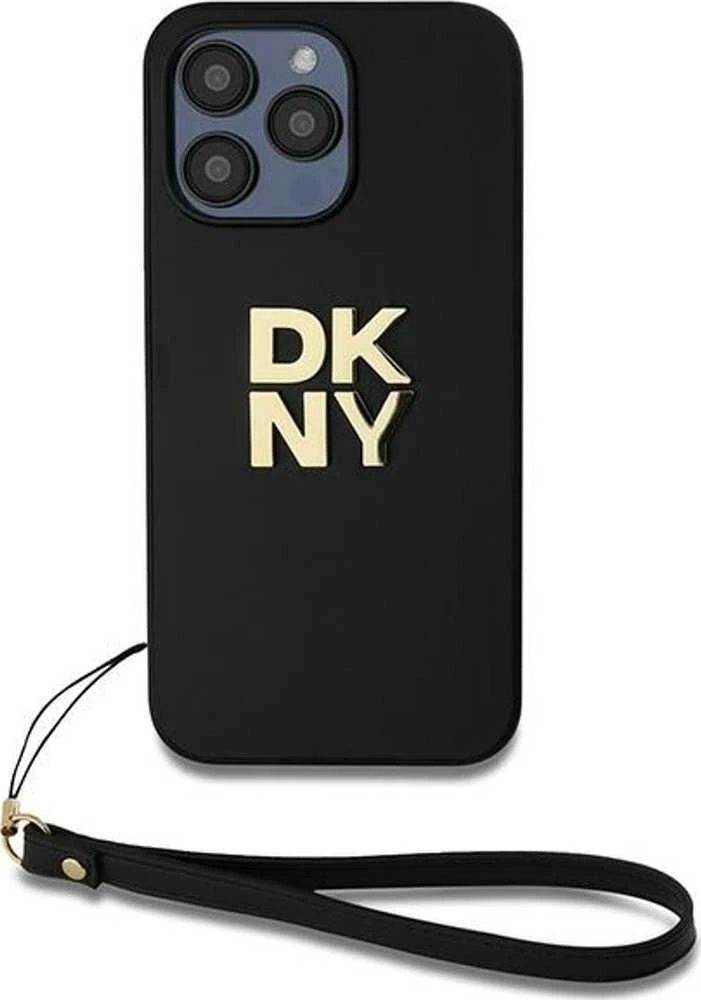 Apple iPhone 14 Pro DKNY Hardcase Wrist Strap Stock Logo (DKHCP14LPBSWSK) dėklas telefonui juodos spalvos