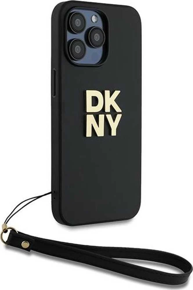 Apple iPhone 14 Pro Max DKNY Hardcase Wrist Strap Stock Logo (DKHCP14XPBSWSK) dėklas telefonui juodos spalvos