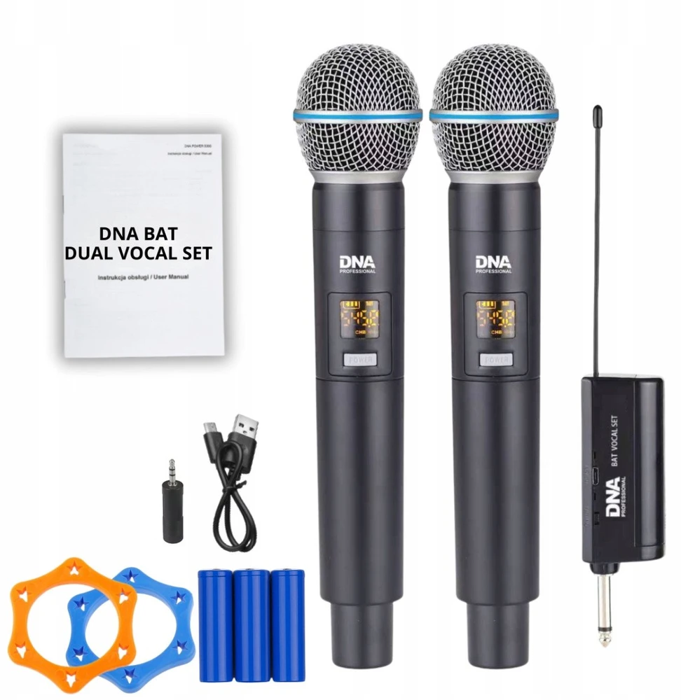 Carruzzo DNA BAT DUAL VOCAL SET belaidis įkraunamas rinkinys