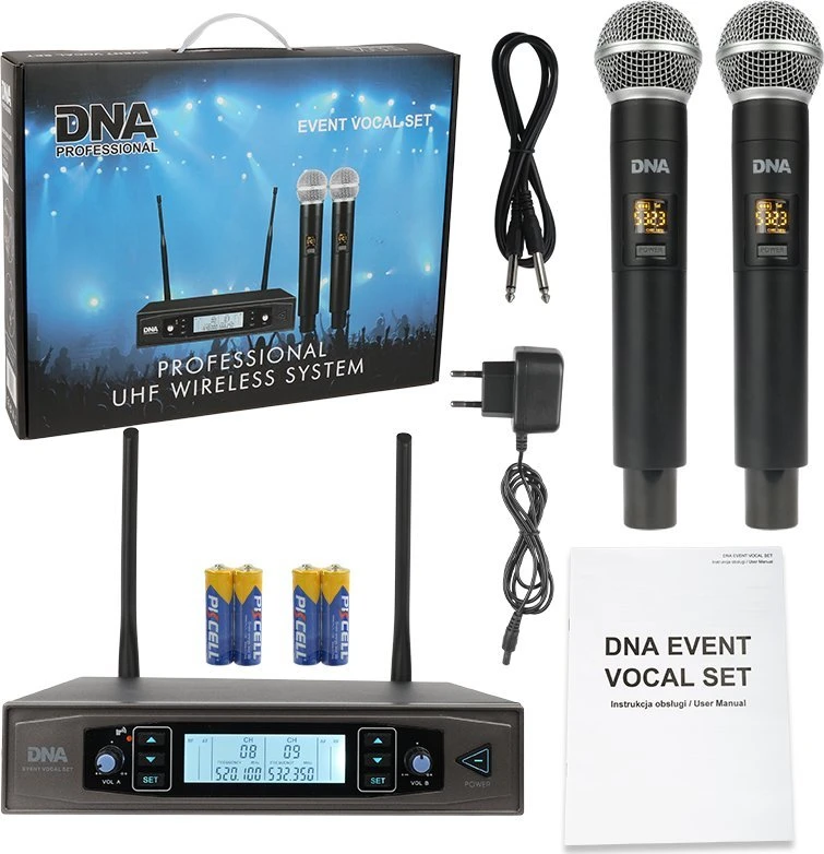 DNR DNA EVENT VOCAL SET belaidė mikrofonų sistema.