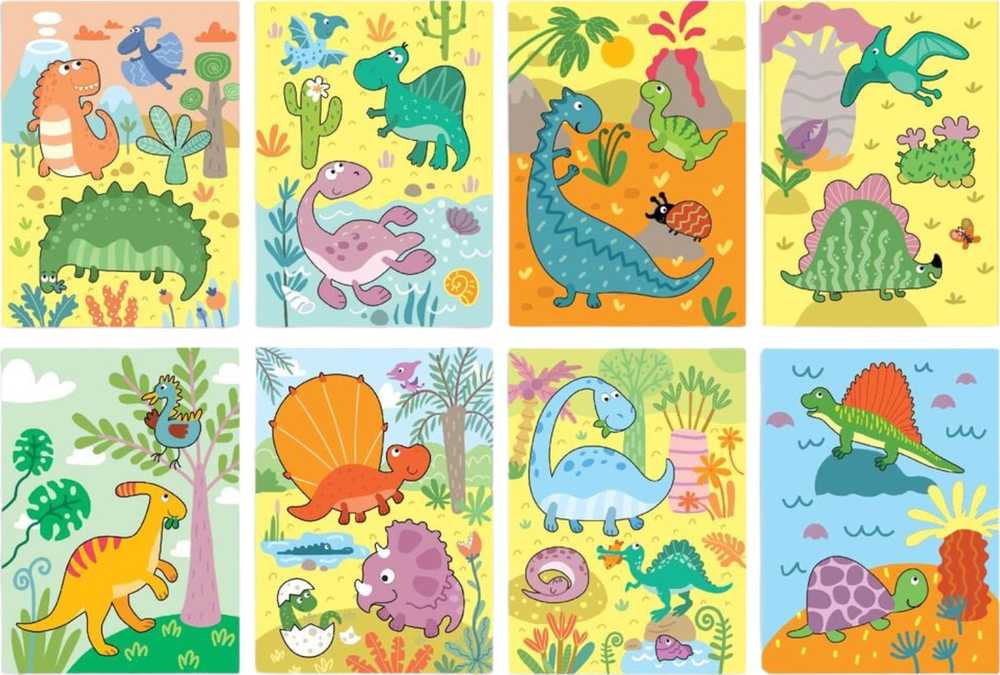 Dodo Mokomasis rinkinys piešimui su vandeniu Dinozaurai vaikams