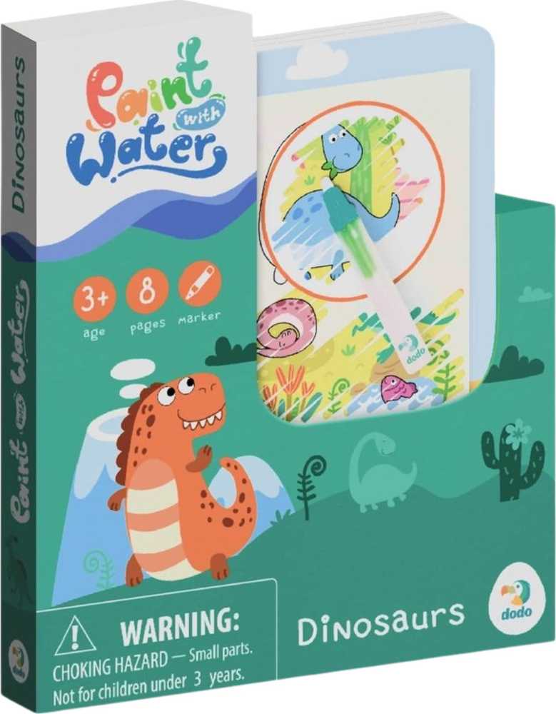 Dodo Mokomasis rinkinys piešimui su vandeniu Dinozaurai vaikams
