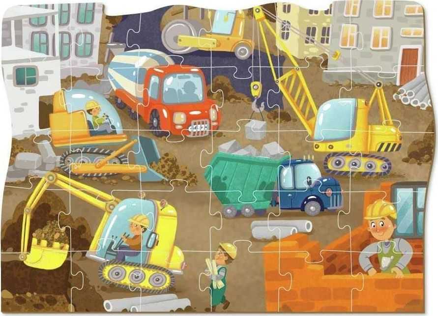 Dodo Dėlionė 30 vnt. - Statybinės transporto priemonės