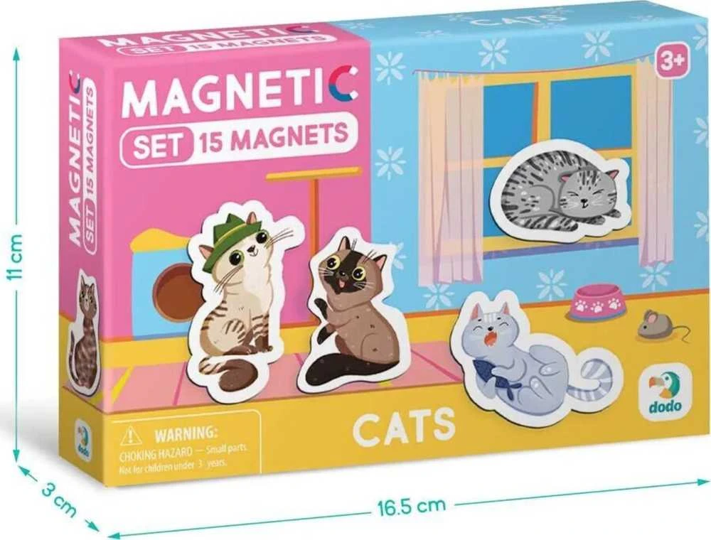 Dodo magnetukų rinkinys Kačiukai (15 el.)
