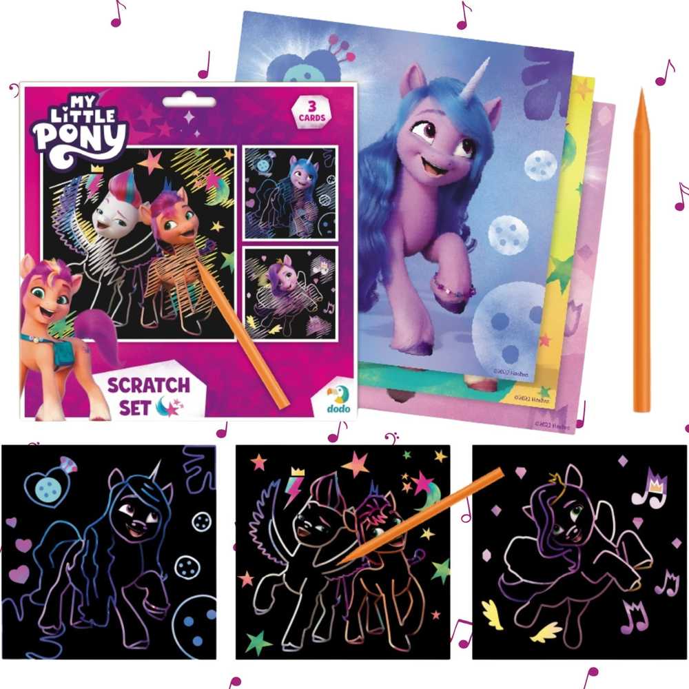 Mano Litte Pony Dodo meninė nutrinama kortelė vaikams