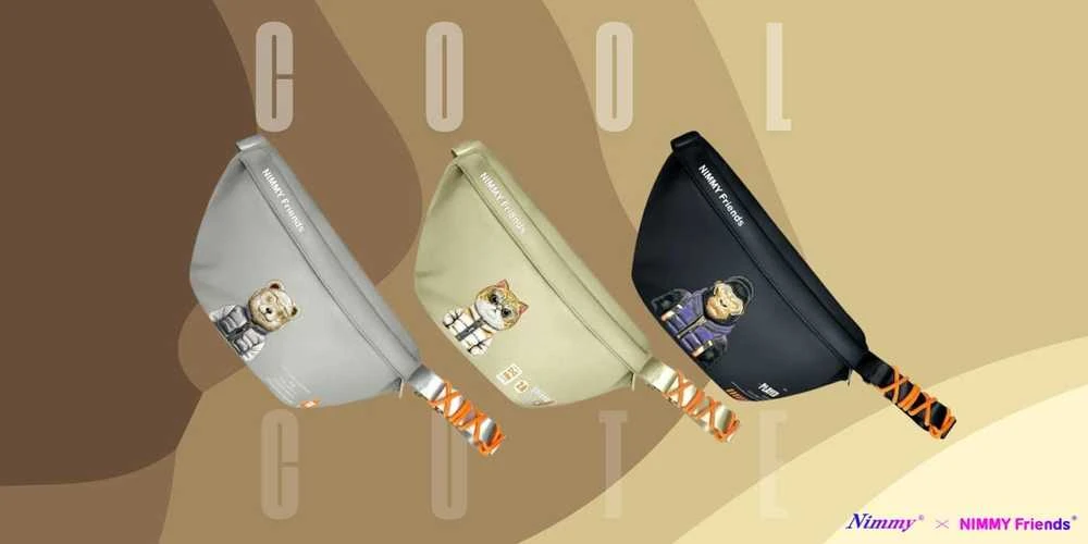 Nimmy krepšys ant rėmo pilkos spalvos Crossbody Cool&Cute 2.0 Bear