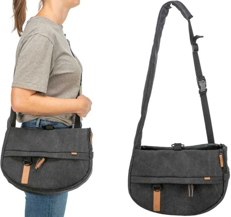 DoggyDolly Be Nordic Ingrid, torba-nosidė, juoda, 35 × 25 × 13 cm