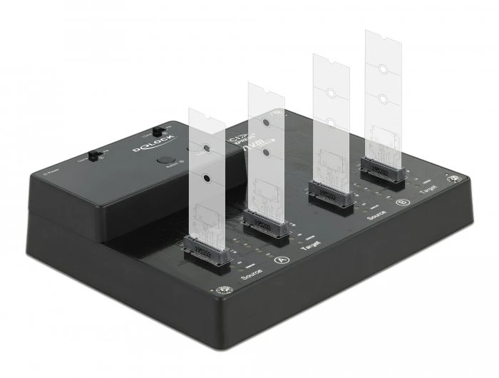 Doko stotelė Delock DeLOCK Doko stotelė M.2 dla 4 x M.2 NVMe PCIe SSD su funkcija klonowania
