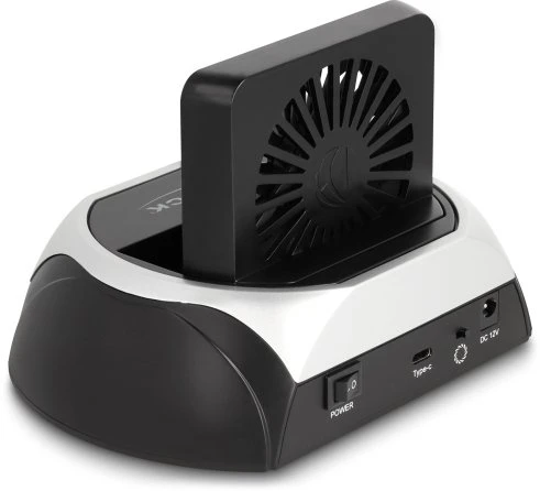 Doko stotelė Delock USB 10 Gbps Doko stotelė dla 2.5? / 3.5? SATA HDD / SSD lub M.2 NVME PCIE lub SATA SSD su wentylatorem (64280)
