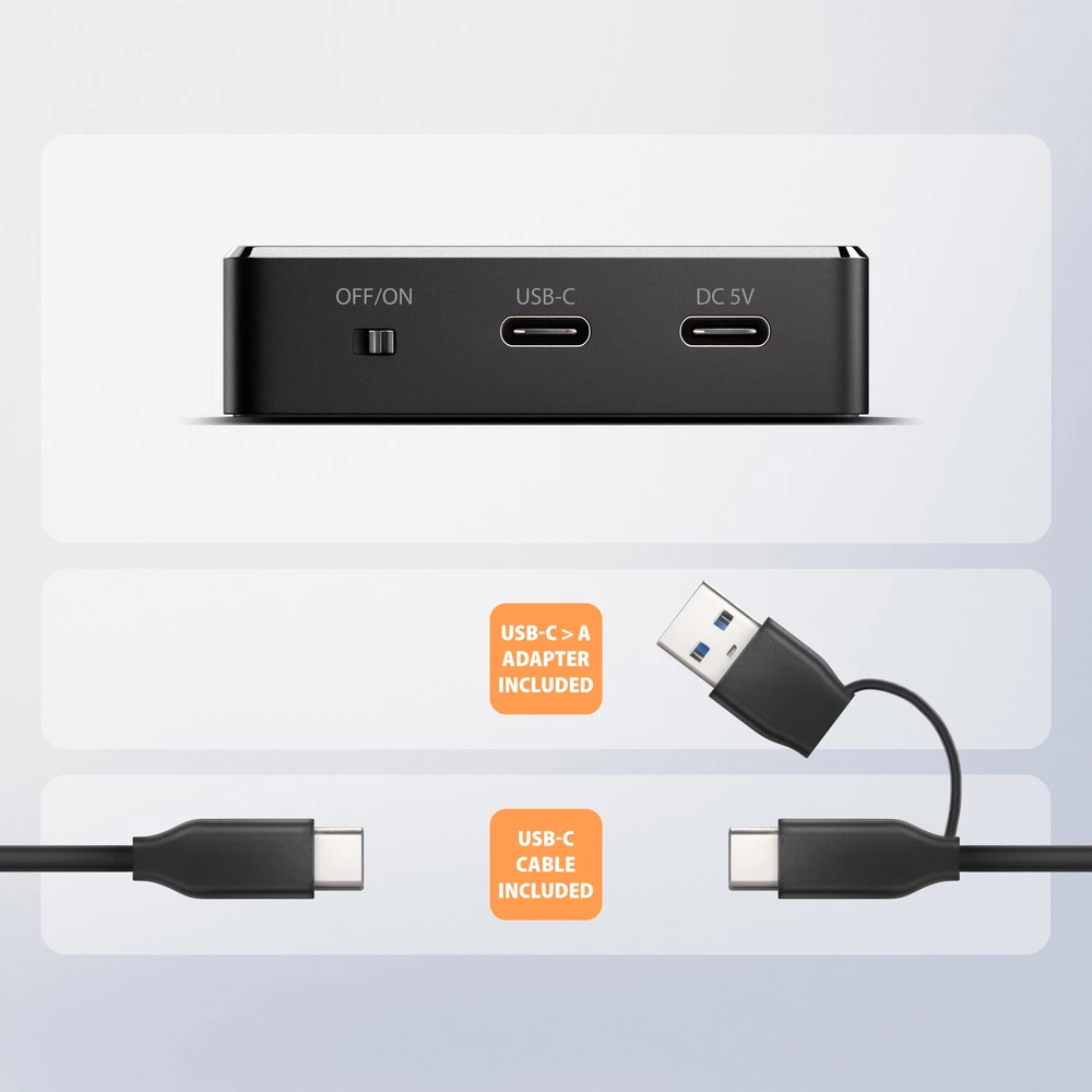AXAGON | USB-C 10 Gbps doko stotis M.2 NVMe/SATA SSD | ADSA-M2C11