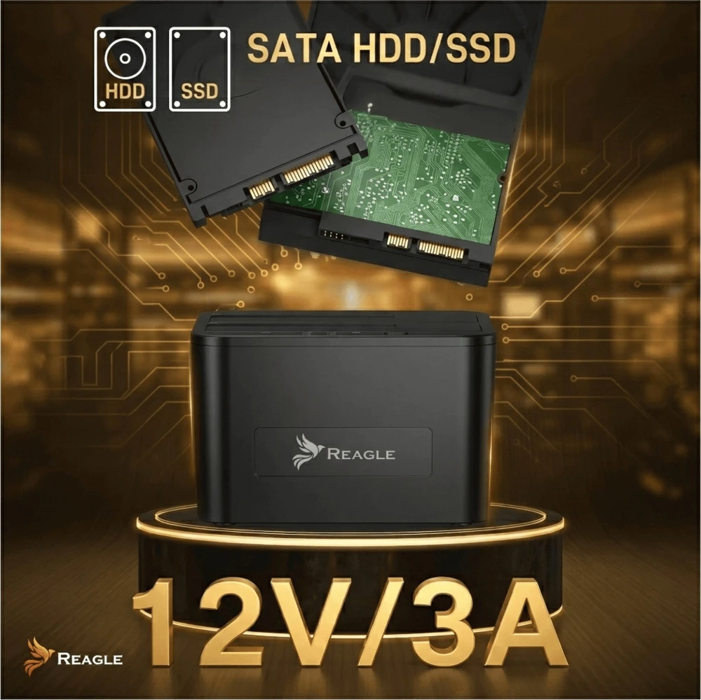 Dokavimo stotis Fideco 2x 2.5''/3.5'' SATA – USB 3.2 Gen 1 (YBZ04-S2-U3)
