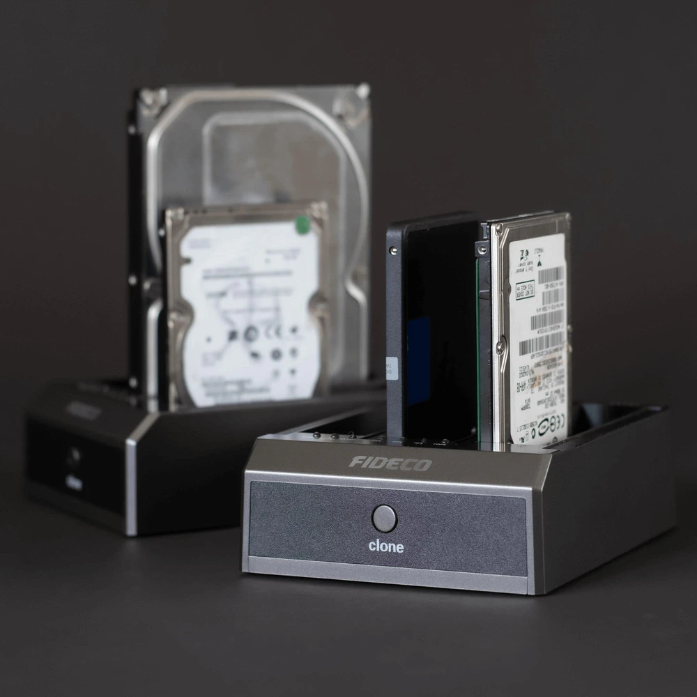 Dokavimo stotis Fideco IDE SATA HDD SSD diskų klonavimui