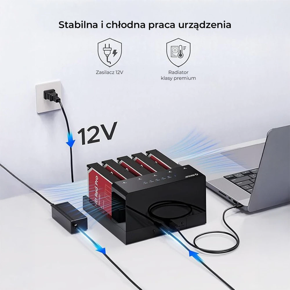Docking station 5x HDD 3.5 / 2.5" Orico SATA su dauginimo funkcija