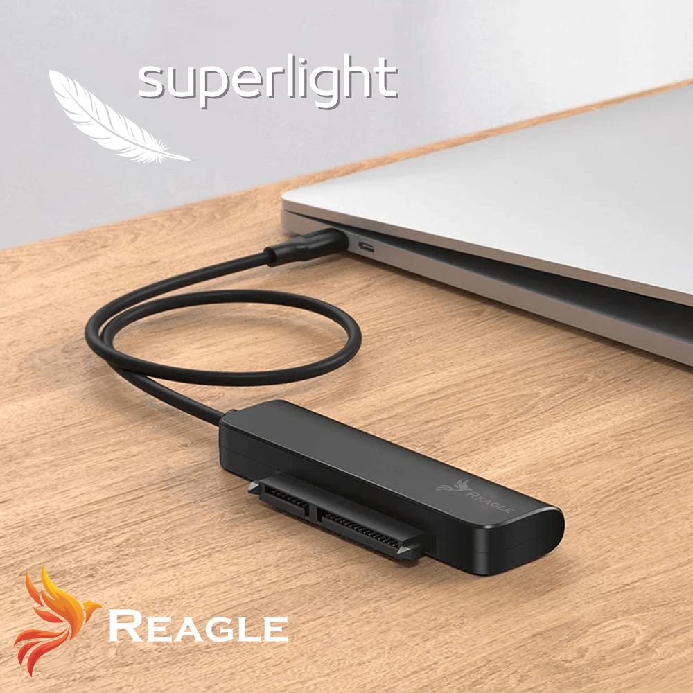 Dokavimo stotis Qoltec Adapteris SATA USB SSD HDD 2,5'' 2 viename USB-C 3.1 5Gb/s REAGLE DISKO PERĖJIMAS KABELIS DISKUI