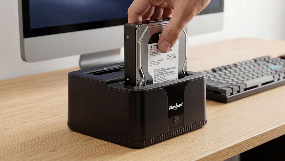 Stacja „Rebel“ USB 3.0 HDD/SSD prijungimo stotelė