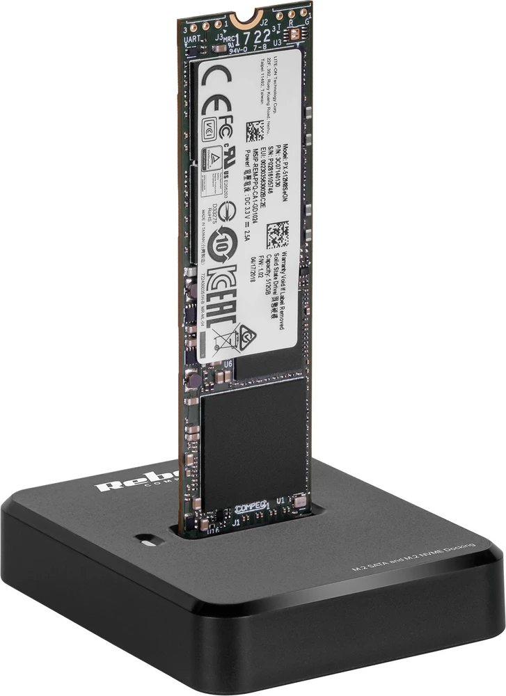 Stacja „Rebel Aluminum NVME M2“ diskų prijungimo stotelė (Mkey+B+Mkey) su USB C tipo jungtimi