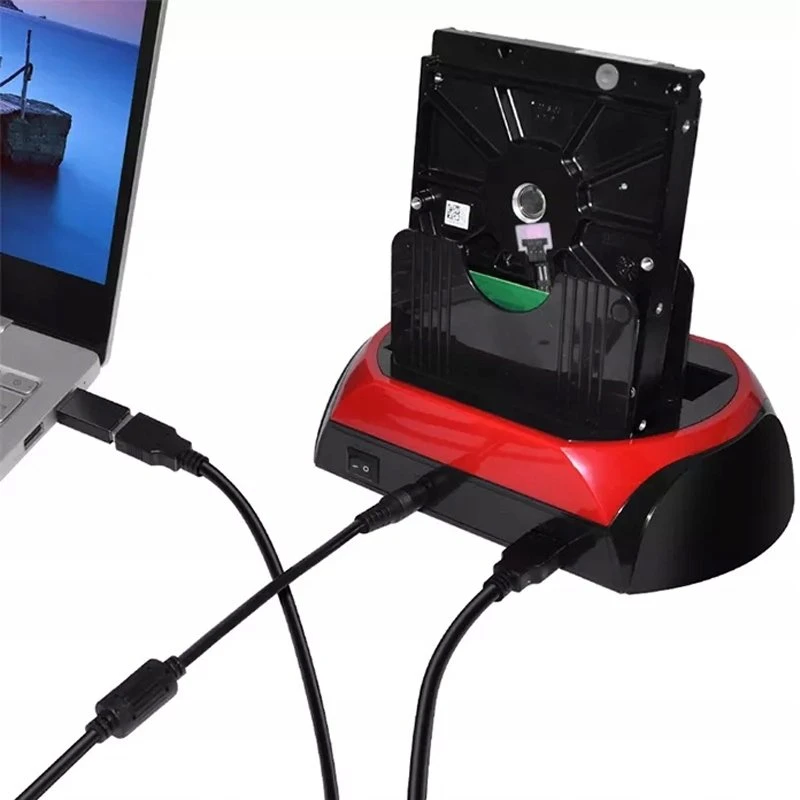 Retoo Stacja SATA diskų prijungimo stotelė, kortelių skaitytuvas 2,5' 3,5' IDE HDD SSD USB 3.0