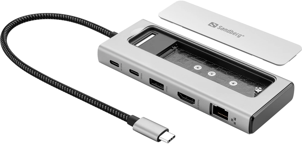 Doko stotelė Sandberg USB-C 6in1 Travel Dock SSD