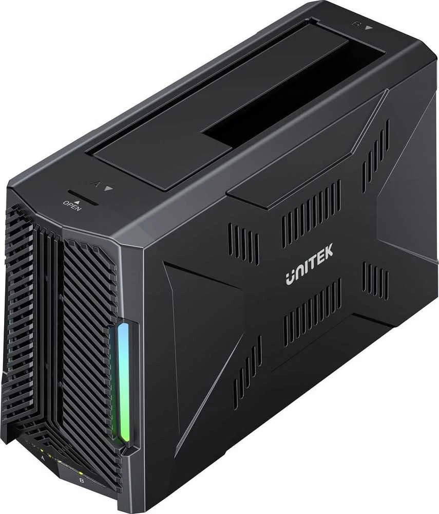Unitek Doko stotelė, 1x dysk M.2 NVMe, 1x dysk SATA, USB-C 10 Gbps