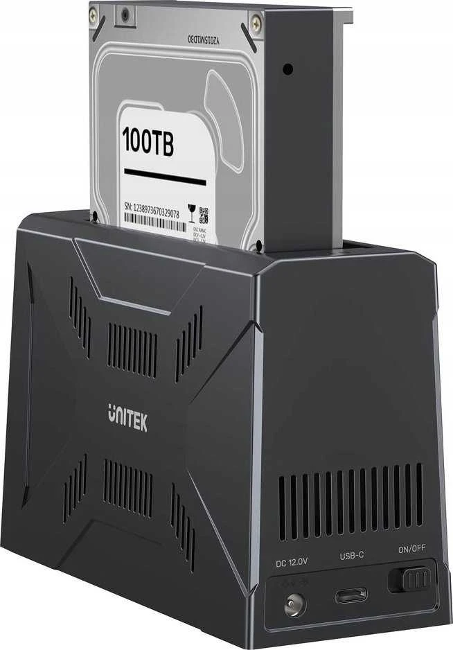 Unitek Doko stotelė, 1x dysk M.2 NVMe, 1x dysk SATA, USB-C 10 Gbps