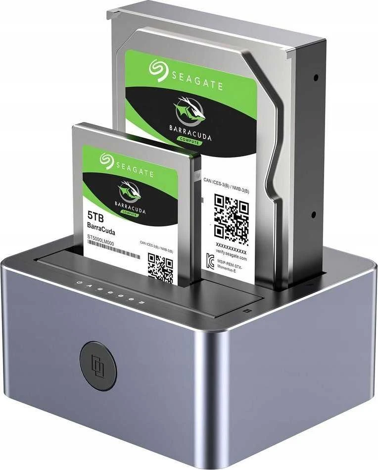 Klonavimo Stotis - UNITEK 2X SATA 10GB USB-C Aliuminio Pilka