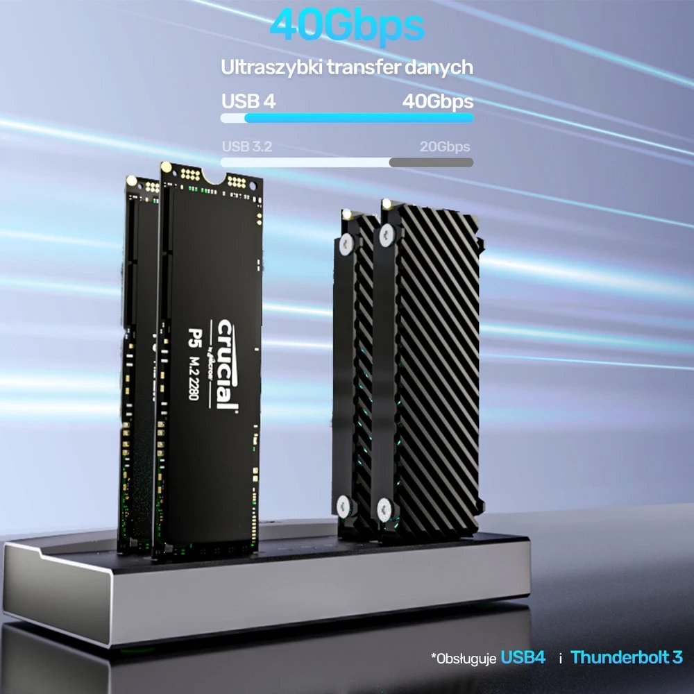 „Unitek“ prijungimo stotelė USB4 4 lizdų M.2 SSD