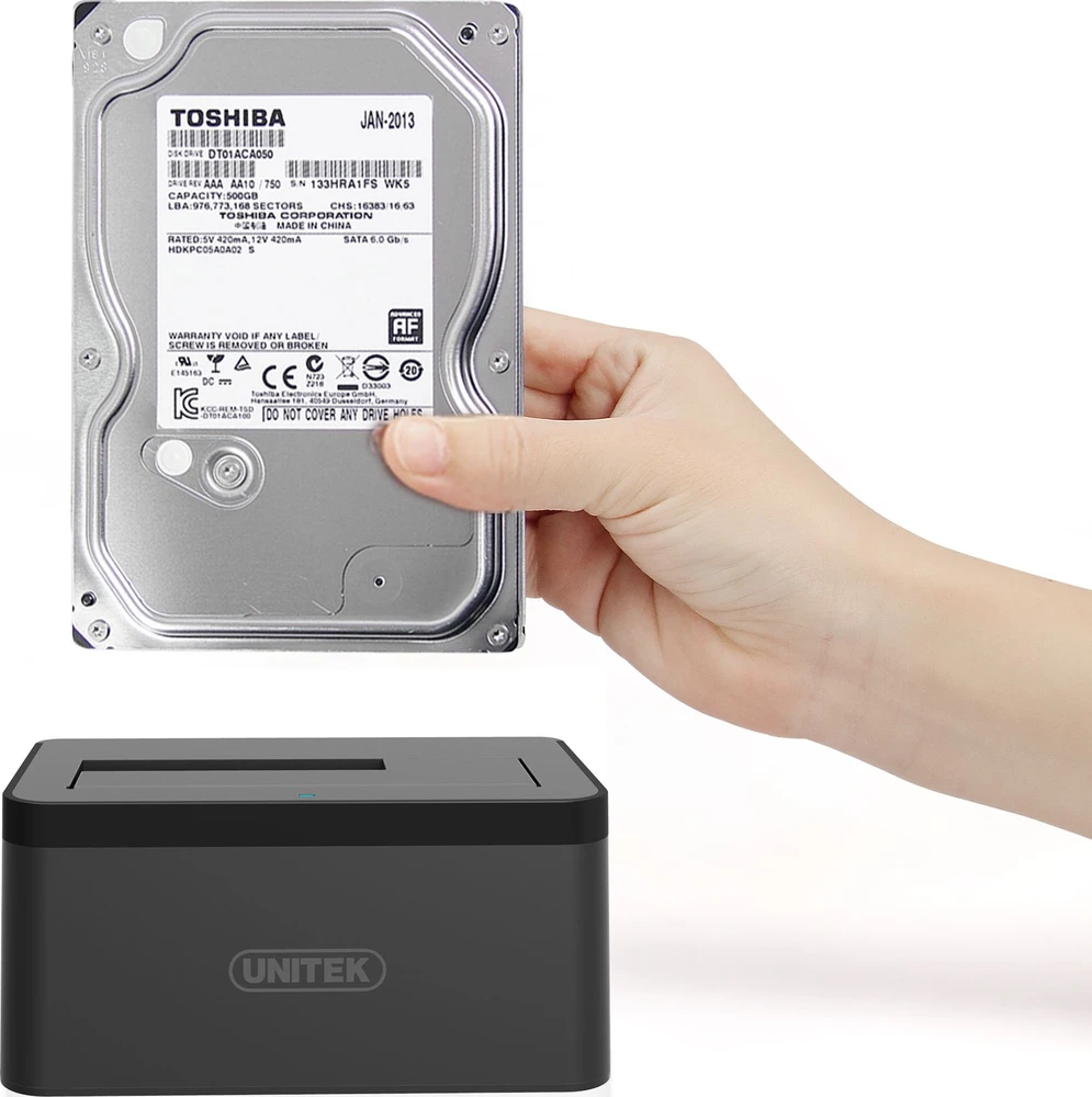 Pelė UNITEK Y-1078 Unitek HDD/SSD USB 3.0 įkrovimo stotelė, Y-1078