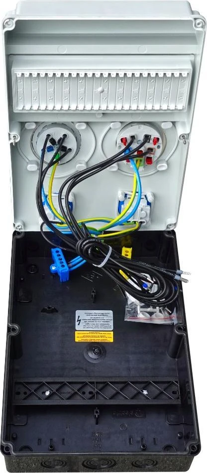 DV-6856-F Statybinė skirstomoji įranga JUN 1x32A 1x16A 4x230V su IP54 apsauga DOKTORVOLT 6856