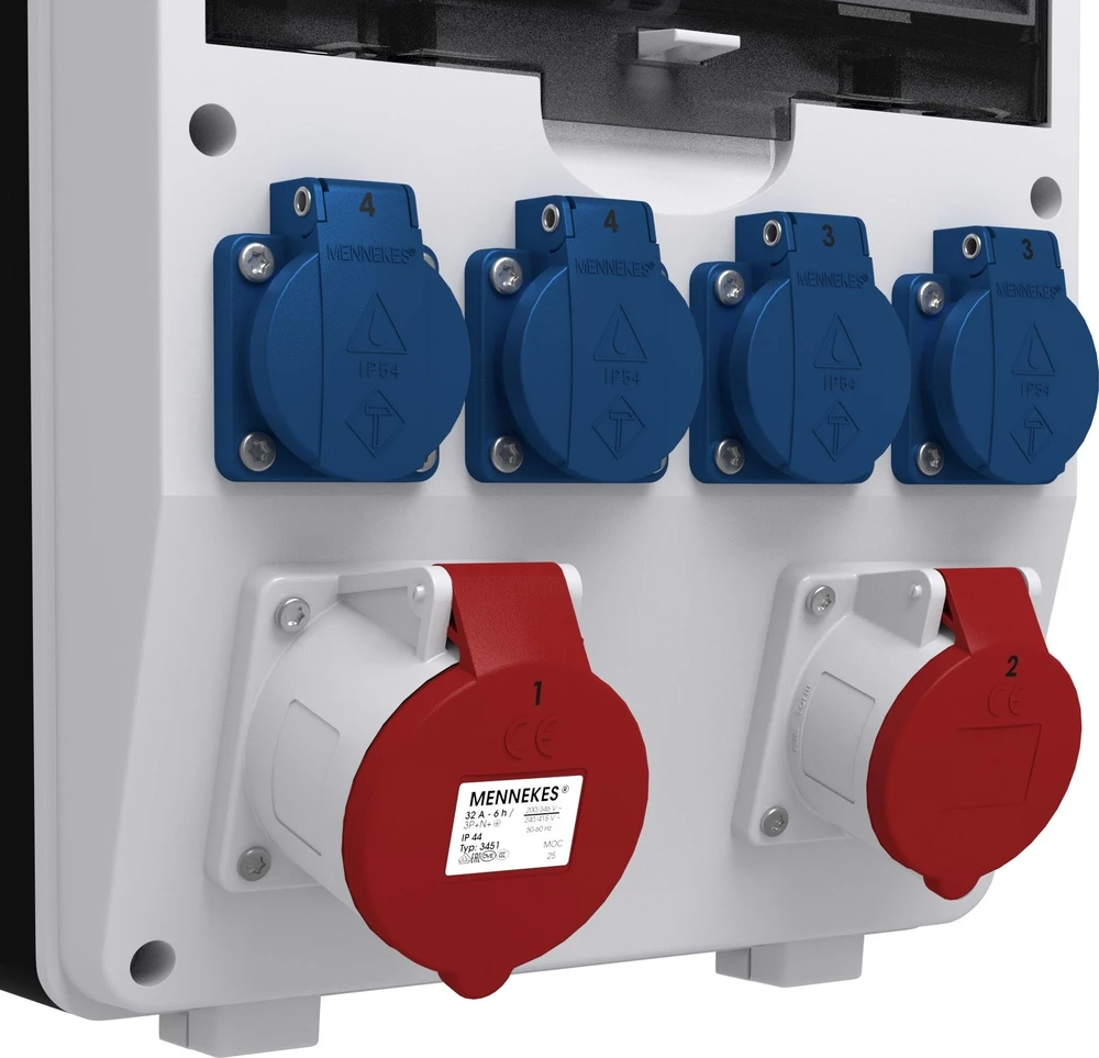 DV-6442-D Pastato skirstomoji plokštė TD-S/FI 32A 16A 4x230V Schuko Doktorvolt 6442