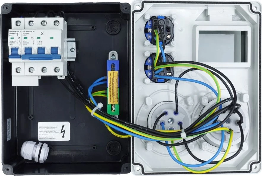 DV-5361-D Ginkluoti konstrukciniai skirstomieji įrenginiai HL-S 32A 16A 2x230V Schuko Doktorvolt 5361