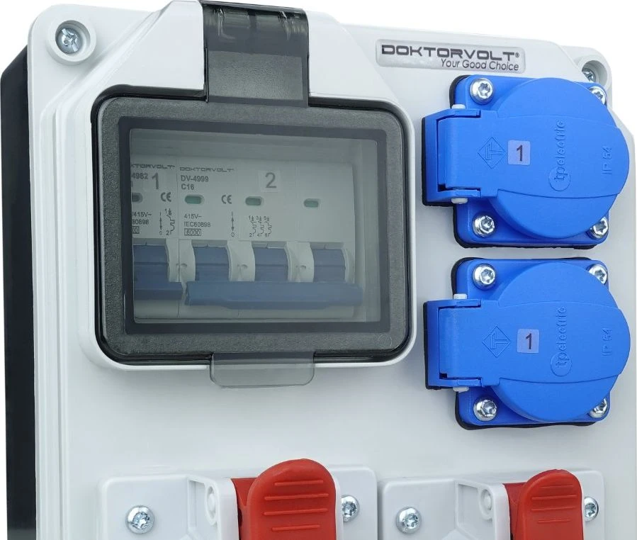 DV-5361-D Ginkluoti konstrukciniai skirstomieji įrenginiai HL-S 32A 16A 2x230V Schuko Doktorvolt 5361