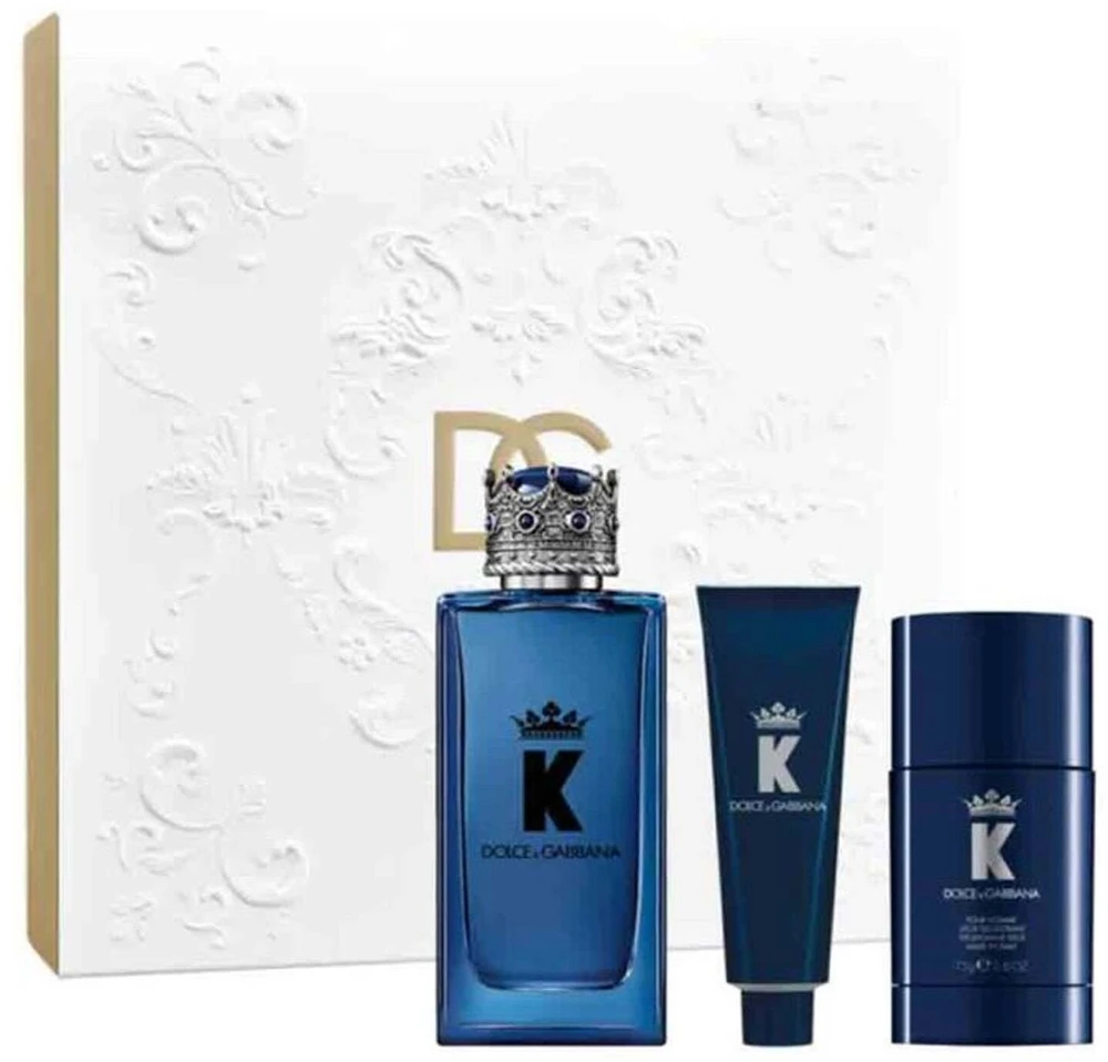 Dolce&Gabbana K by Dolce & Gabbana rinkinys: kvapusis vanduo purškiklis 100 ml + dezodorantas lazdelė 75 g + dušo gelis 50 ml