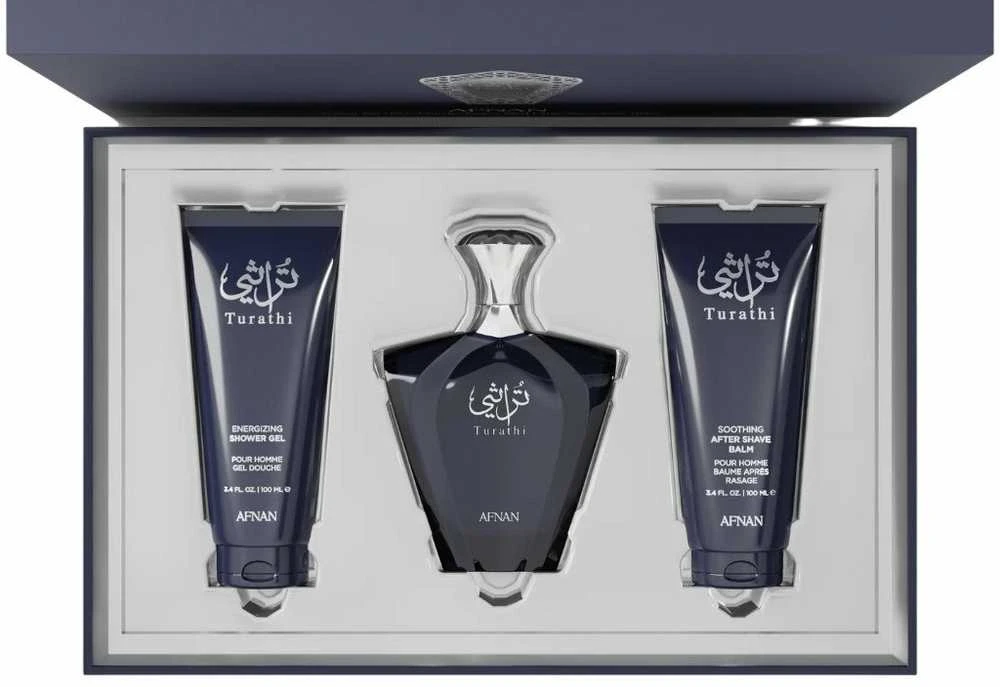 Afnan Turathi Mėlyna EDP parfumuotas vanduo rinkinys vyrams, 90 ml