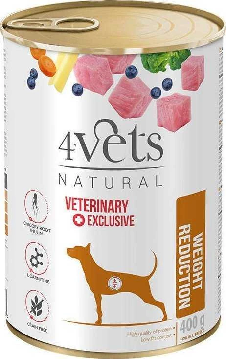 Drėgnas Šunų Maistas - 4VETS Naural Svorio Mažinimas Su Kalakutiena 400g