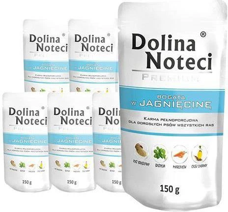 Drėgnas Šunų Maistas - Dolina Noteci Premium, Turtingas Aviena, 150 G