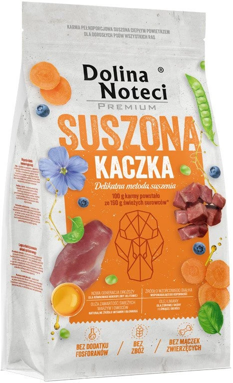 Šunų Maistas - DOLINA NOTECI Premium Džiovinta Antiena 26% Baltymų 9kg