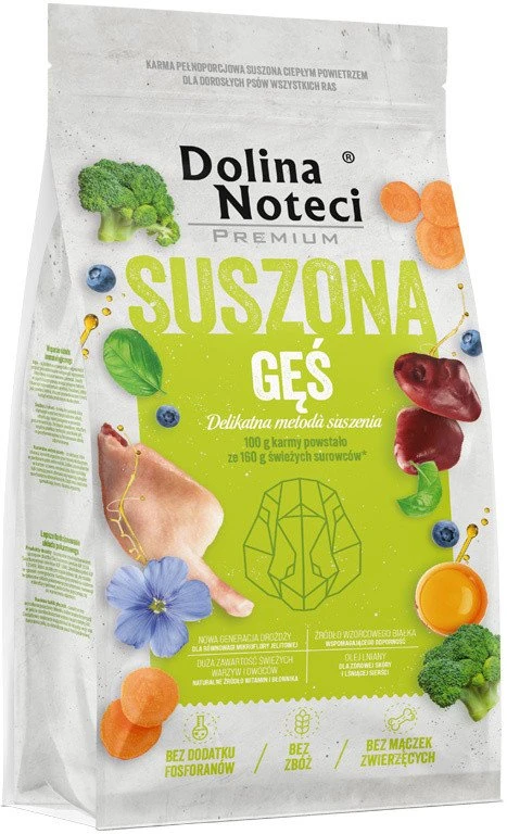 Šunų Maistas - DOLINA NOTECI Premium Džiovinta Antiena 9kg Be Glitimo 26% Baltymų