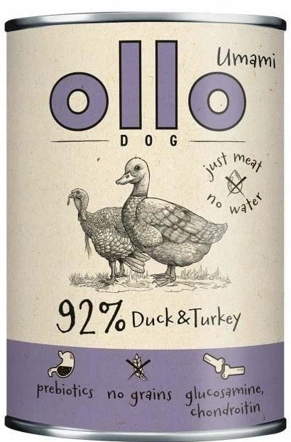 OLLO Umami antiena and kalakutiena – drėgnas ėdalas šunims – 850g