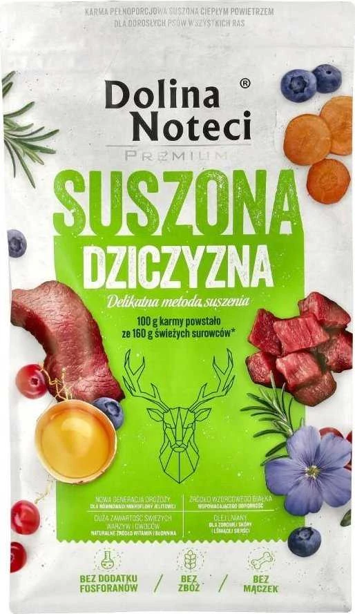 Šunų Maistas - DOLINA NOTECI Premium Džiovinta Žvėriena 9kg Be Grūdų 26% Baltymų