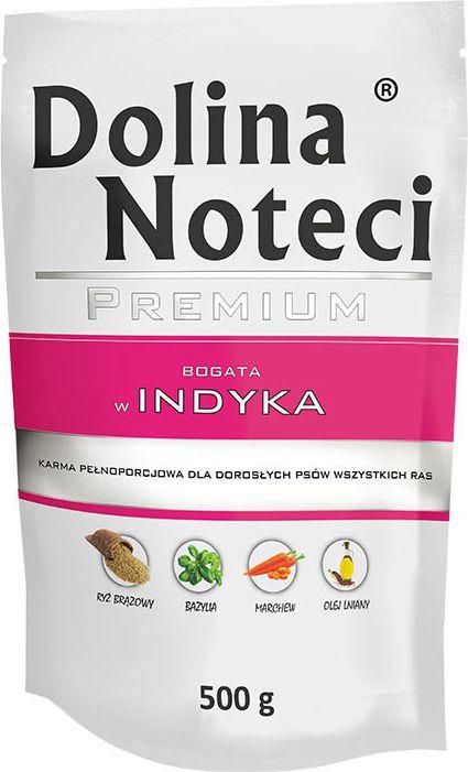 Visavertis konservuotas pašaras visų veislių suaugusiems šunims Dolina Noteci PREMIUM su kalakutiena 500g